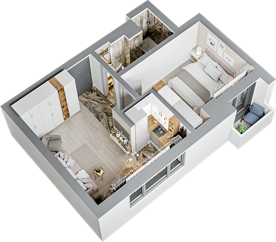 rendering 3d abitazione